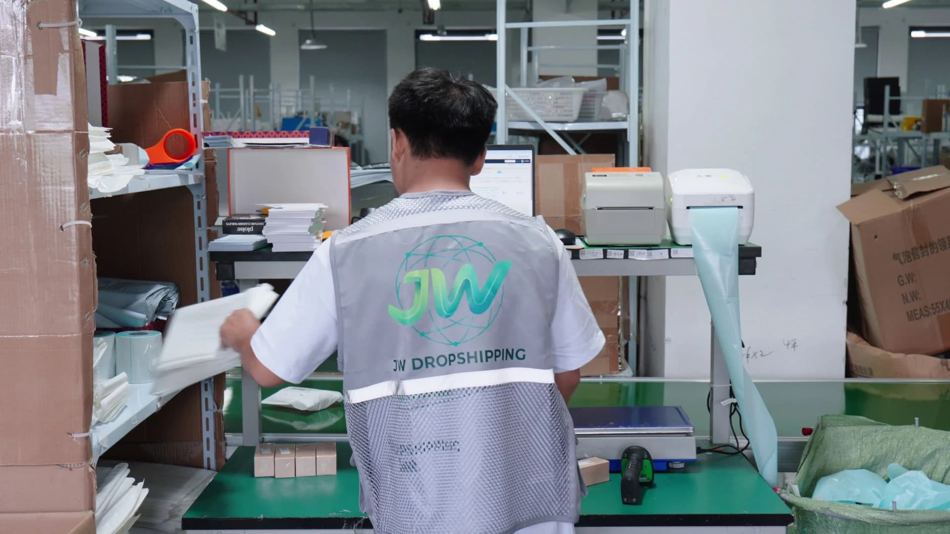 Private-label packaging materials prepared for a branded order