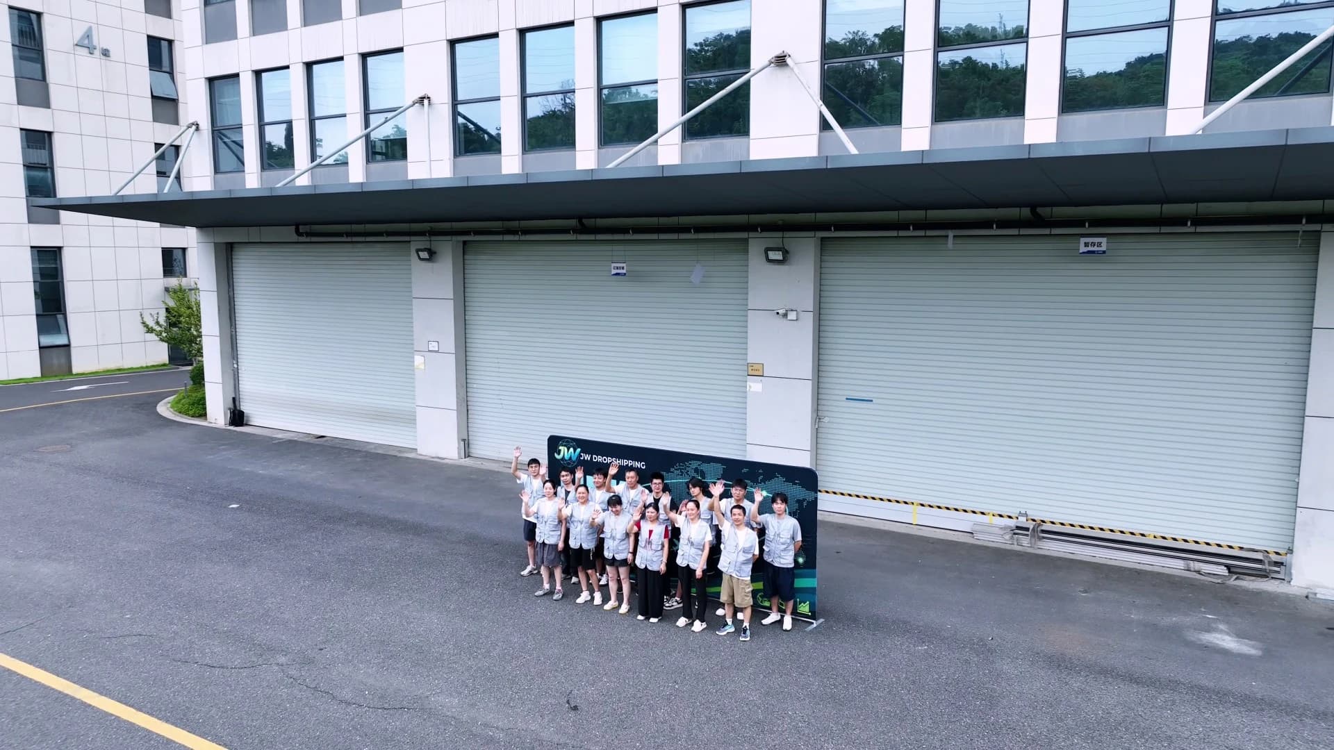 JW fulfillment team receiving inventory in a China warehouse